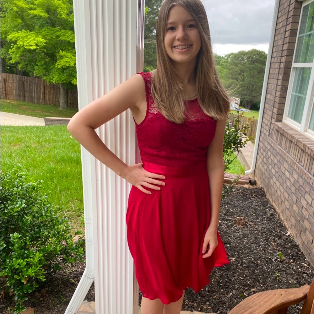Red hoco dress